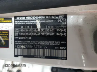 2017 Mercedes-Benz GLS 63 AMG with VIN 4JGDF7FE5HA774029, listed as a Copart auction lot 54489415 with Not Provided miles and Clean Title. Bid and sale history available at DreamBid. Image 13.