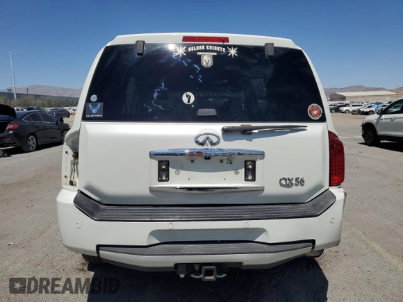 2008 Infiniti QX56 with VIN 5N3AA08C48N908968, listed as a Copart auction lot 53845735 with 166,339 mi miles and Salvage Title. Bid and sale history available at DreamBid. Image 6.