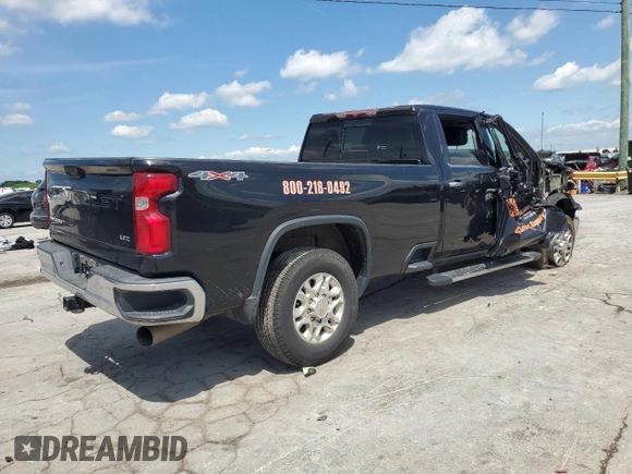 2022 Chevrolet Silverado 3500HD LTZ z VIN 1GC4YUEY6NF114086, wystawiony jako Copart lot #55552245 z przebiegiem 112 029 mil mil oraz Szkoda całkowita • Salvage title. Historia ofert i sprzedaży dostępna na DreamBid. Obrazek 3.