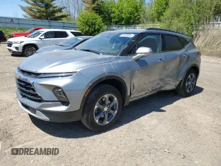 2024 Chevrolet Blazer LT with VIN 3GNKBCR47RS270480, listed as a Copart auction lot 55490635 with 7,371 mi miles and Clean title. Bid and sale history available at DreamBid. Image 1.