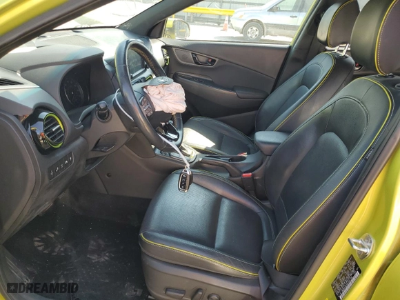 2019 Hyundai Kona Ultimate with VIN KM8K53A59KU381795, listed as a Copart auction lot 73815964 with 144,958 mi miles and Salvage Title. Bid and sale history available at carsss.com. Image 7.
