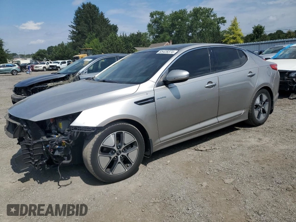 2013 Kia Optima Hybrid LX with VIN KNAGM4AD2D5057303, listed as a Copart auction lot 65428374 with 168,513 mi miles and Salvage Title. Bid and sale history available at carsss.com. Image 1.