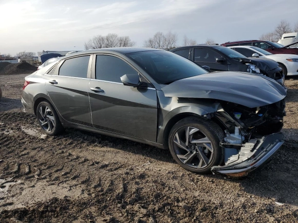 2024 Hyundai Elantra Limited with VIN KMHLP4DG8RU818133, listed as a Copart auction lot 45331905 with 13,647 mi miles and Salvage Title. Bid and sale history available at carsss.com. Image 4.