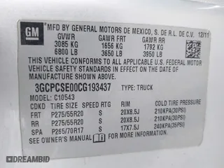 2012 Chevrolet Silverado 1500 LT with VIN 3GCPCSE00CG193437, listed as a IAAI auction lot 41187848 with 227,141 mi miles. Bid and sale history available at carsss.com. Image 9.