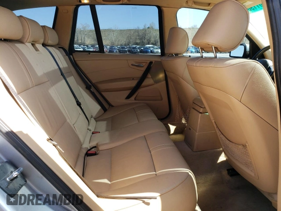 2007 BMW X3 3.0si with VIN WBXPC93497WF24723, listed as a Copart auction lot 52611965 with 147,779 mi miles and Salvage Title. Bid and sale history available at DreamBid. Image 11.