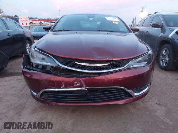 2015 Chrysler 200 Limited with VIN 1C3CCCAB7FN667556, listed as a IAAI auction lot 41787343 with 166,919 mi miles. Bid and sale history available at carsss.com. Image 12.