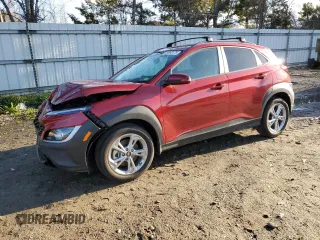 2023 Hyundai Kona SEL with VIN KM8K3CAB0PU053328, listed as a Copart auction lot 49893475 with 3,363 mi miles and Salvage Title. Bid and sale history available at carsss.com. Image 1.
