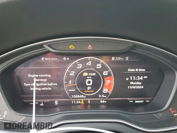 2018 Audi SQ5 Premium Plus with VIN WA1A4AFY5J2015637, listed as a Copart auction lot 79162774 with 106,848 mi miles and Salvage Title. Bid and sale history available at DreamBid. Image 9.