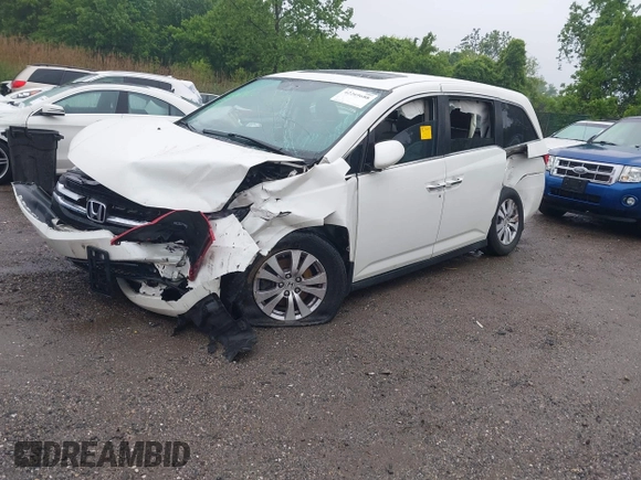 2015 Honda Odyssey EX-L z VIN 5FNRL5H6XFB015751, wystawiony jako IAAI lot #42269688 z przebiegiem 180 804 mil mil oraz . Historia ofert i sprzedaży dostępna na DreamBid. Obrazek 2.