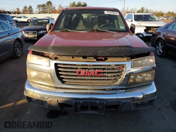 2005 GMC Canyon 1SF SLE Z71 with VIN 1GTDT136X58156876, listed as a Copart auction lot 79308024 with 131,757 mi miles and Clean Title. Bid and sale history available at carsss.com. Image 5.