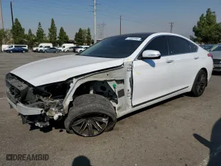 2018 Genesis G80 3.8L with VIN KMHGN4JE8JU262985, listed as a Copart auction lot 71065164 with 69,009 mi miles and Salvage Title. Bid and sale history available at carsss.com. Image 1.