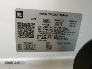 2024 Buick Encore GX Preferred с VIN KL4AMCSL9RB184965, выставлен на аукционе Copart как лот 58362615 с пробегом 6 152 миль миль и Списание • Salvage title. История ставок и продаж доступна на DreamBid. Изображение 13.