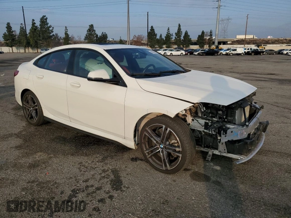 2021 BMW 2 Series 228i xDrive with VIN WBA73AK00M7G75305, listed as a Copart auction lot 43226895 with 38,598 mi miles and Salvage Title. Bid and sale history available at DreamBid. Image 4.