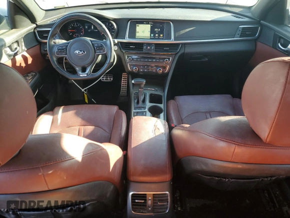 2016 Kia Optima SX Turbo with VIN 5XXGW4L20GG016273, listed as a Copart auction lot 55533855 with 114,108 mi miles and Salvage title. Bid and sale history available at DreamBid. Image 8.