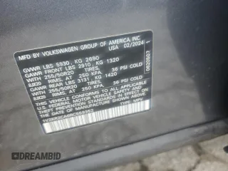 2024 Volkswagen Atlas SE with VIN 1V2KR2CA6RC559352, listed as a Copart auction lot 62817135 with 20,140 mi miles and Salvage title. Bid and sale history available at DreamBid. Image 12.