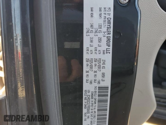 2015 Dodge Grand Caravan SXT with VIN 2C4RDGCG1FR556426, listed as a Copart auction lot 79807364 with 159,338 mi miles and Salvage Title. Bid and sale history available at DreamBid. Image 13.