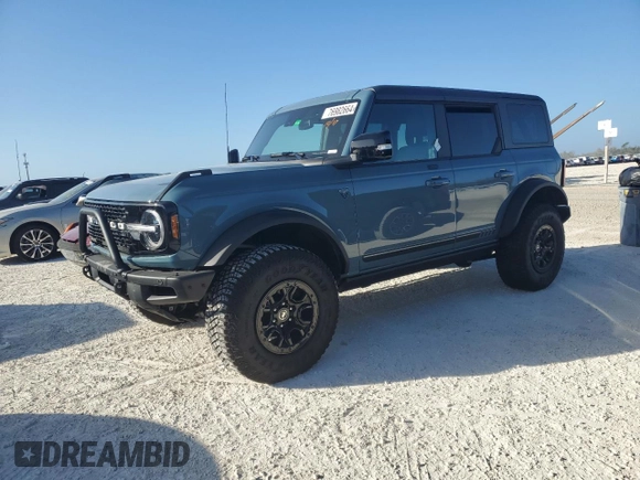 2021 Ford Bronco First Edition with VIN 1FMEE5EP3MLA42950, listed as a Copart auction lot 76982664 with Not Provided miles and Non Repairable. Bid and sale history available at DreamBid. Image 1.
