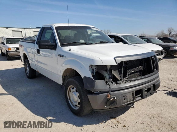 2013 Ford F-150 XL with VIN 1FTMF1EM0DKF06830, listed as a Copart auction lot 48296765 with 160,430 mi miles and Salvage title. Bid and sale history available at DreamBid. Image 4.