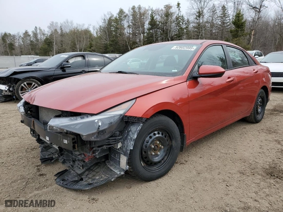 2021 Hyundai Elantra SEL with VIN KMHLM4AG3MU142423, listed as a Copart auction lot 52602995 with 115,571 mi miles and Salvage Title. Bid and sale history available at carsss.com. Image 1.