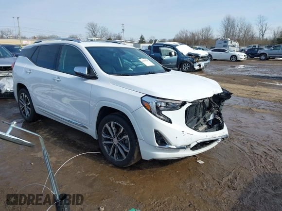 2019 GMC Terrain Denali with VIN 3GKALXEX7KL188553, listed as a IAAI auction lot 41595799 with 42,293 mi miles. Bid and sale history available at carsss.com. Image 1.