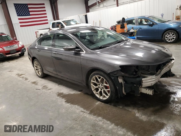 2015 Chrysler 200 C with VIN 1C3CCCEG8FN674070, listed as a Copart auction lot 52426375 with 171,662 mi miles and Salvage Title. Bid and sale history available at carsss.com. Image 4.