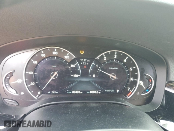 2017 BMW 5 Series 540i with VIN WBAJE5C38HG914361, listed as a Copart auction lot 59929095 with 89,496 mi miles and Non repairable. Bid and sale history available at DreamBid. Image 9.