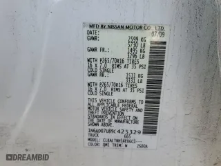 2009 Nissan Frontier SE with VIN 1N6AD07U89C425329, listed as a Copart auction lot 47890565 with 345,112 mi miles and Clean Title. Bid and sale history available at carsss.com. Image 12.