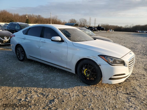 2015 Hyundai Genesis 3.8L with VIN KMHGN4JE8FU057612, listed as a Copart auction lot 88137915 with 105,834 mi miles and Salvage Title. Bid and sale history available at carsss.com. Image 4.