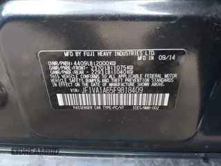 2015 Subaru WRX with VIN JF1VA1A65F9818409, listed as a IAAI auction lot 40895247 with 73,273 mi miles. Bid and sale history available at carsss.com. Image 9.