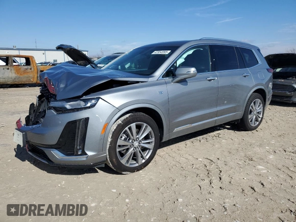 2024 Cadillac XT6 FWD Premium Luxury with VIN 1GYKPCRSXRZ734769, listed as a Copart auction lot 42954995 with 0 mi miles and Salvage Title. Bid and sale history available at carsss.com. Image 1.
