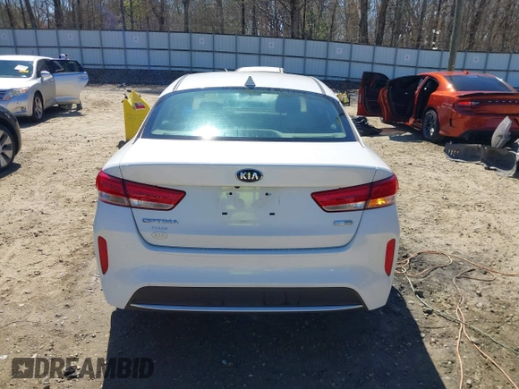 2017 Kia Optima Hybrid with VIN KNAGT4LE3H5018864, listed as a IAAI auction lot 41845714 with 87,392 mi miles. Bid and sale history available at carsss.com. Image 16.