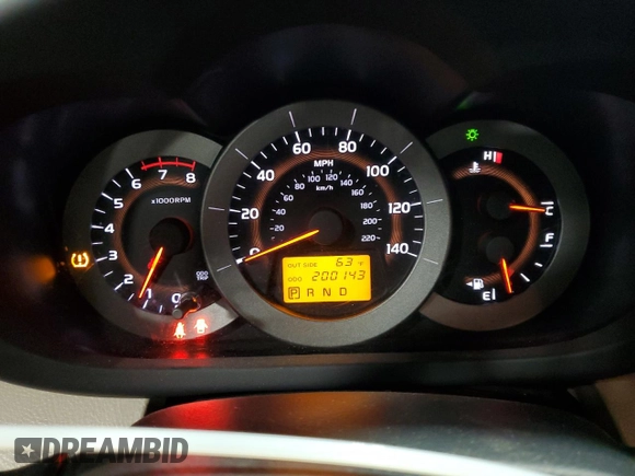 2008 Toyota RAV4 with VIN JTMBD33V585210873, listed as a Copart auction lot 49833605 with 200,143 mi miles and Salvage Title. Bid and sale history available at carsss.com. Image 9.