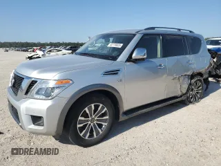 2020 Nissan Armada SL with VIN JN8AY2ND5L9110499, listed as a Copart auction lot 52770025 with 135,050 mi miles and Salvage Title. Bid and sale history available at carsss.com. Image 1.