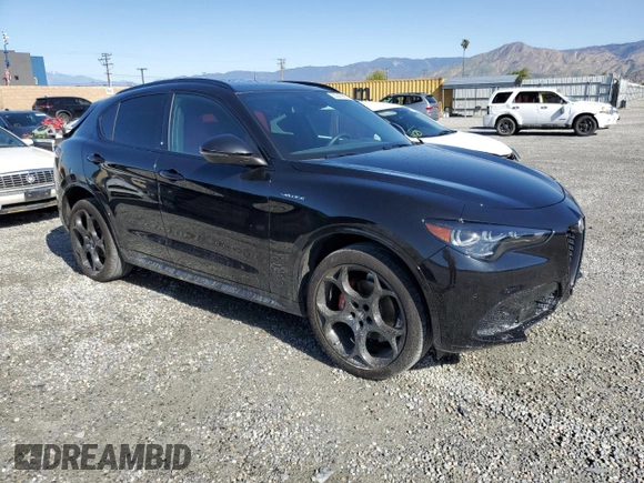 2024 Alfa Romeo Stelvio Ti z VIN ZASPAKBN3R7D79474, wystawiony jako Copart lot #50245995 z przebiegiem 14 558 mil mil oraz Szkoda całkowita • Salvage title. Historia ofert i sprzedaży dostępna na DreamBid. Obrazek 4.
