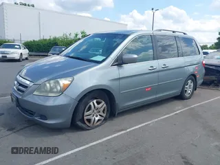 2005 Honda Odyssey EX-L z VIN 5FNRL38765B103871, wystawiony jako IAAI lot #42182984 z przebiegiem 203 555 mil mil oraz . Historia ofert i sprzedaży dostępna na DreamBid. Obrazek 2.