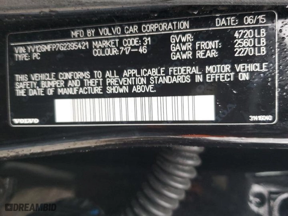 2016 Volvo S60 T5 Drive-E R-Design Special Edition with VIN YV126MFP7G2395421, listed as a Copart auction lot 44673015 with 57,748 mi miles and Salvage Title. Bid and sale history available at carsss.com. Image 13.