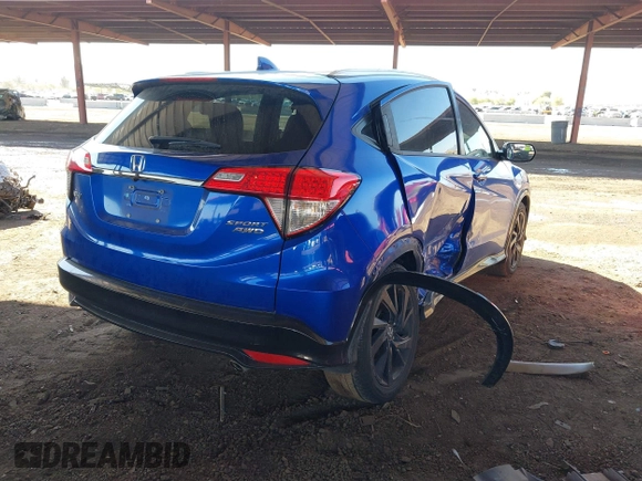 2022 Honda HR-V Sport with VIN 3CZRU6H16NM710451, listed as a IAAI auction lot 41861421 with 39,701 mi miles. Bid and sale history available at carsss.com. Image 4.