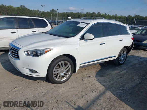 2014 Infiniti QX60 with VIN 5N1AL0MM7EC511196, listed as a IAAI auction lot 42028198 with 109,313 mi miles and . Bid and sale history available at DreamBid. Image 17.