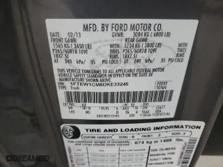 2013 Ford F-150 XL with VIN 1FTEW1CM8DKE33245, listed as a Copart auction lot 44566645 with 164,196 mi miles and Salvage Title. Bid and sale history available at carsss.com. Image 15.