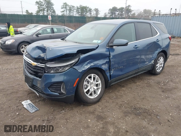 2024 Chevrolet Equinox LT with VIN 3GNAXKEG8RL329134, listed as a IAAI auction lot 41910999 with 8,616 mi miles. Bid and sale history available at carsss.com. Image 2.