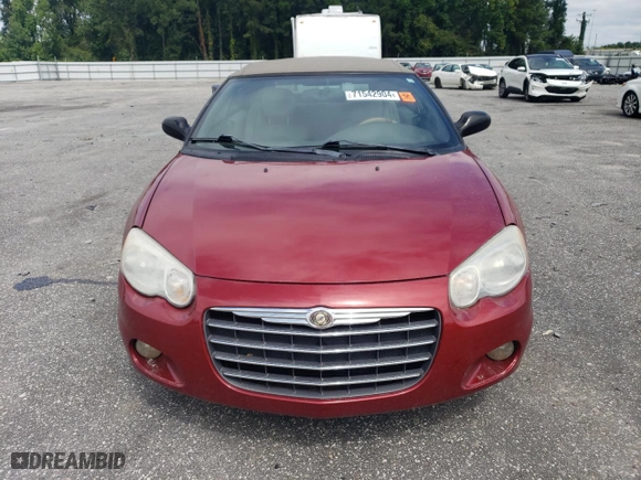 2006 Chrysler Sebring Conv Limited with VIN 1C3EL65R66N222467, listed as a Copart auction lot 71542904 with 107033 miles and Non Repairable. Bid and sale history available at carsss.com. Image 5.