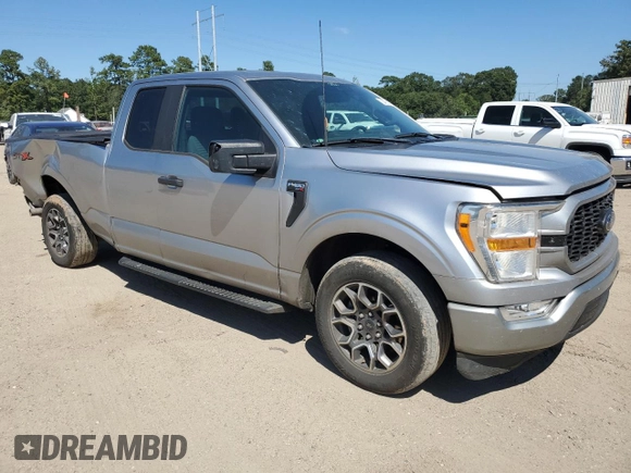 2021 Ford F-150 XL with VIN 1FTEX1C55MFB51837, listed as a Copart auction lot 72947504 with 109,901 mi miles and Salvage title. Bid and sale history available at DreamBid. Image 4.