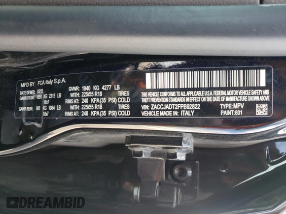 2015 Jeep Renegade Limited с VIN ZACCJADT2FPB92822, выставлен на аукционе Copart как лот 55952925 с пробегом 205 511 миль миль и Списание • Salvage title. История ставок и продаж доступна на DreamBid. Изображение 14.