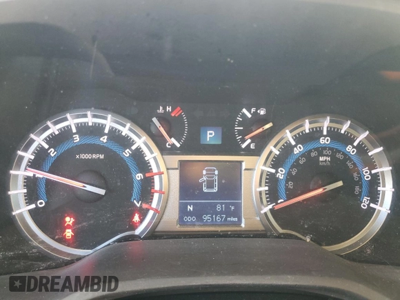 2016 Toyota 4Runner Limited with VIN JTEBU5JR1G5404649, listed as a Copart auction lot 73218214 with 95,167 mi miles and Salvage Title. Bid and sale history available at DreamBid. Image 9.