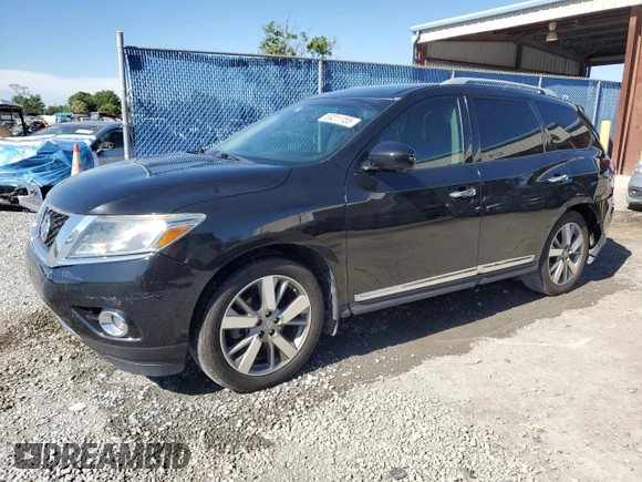 2015 Nissan Pathfinder S with VIN 5N1AR2MN8FC699733, listed as a Copart auction lot 53211155 with 99,153 mi miles and Salvage Title. Bid and sale history available at carsss.com. Image 1.