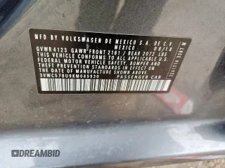 2019 Volkswagen Jetta S with VIN 3VWC57BU9KM089930, listed as a Copart auction lot 58859305 with 63,603 mi miles and Salvage title. Bid and sale history available at DreamBid. Image 12.