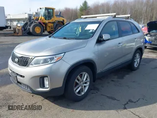 2014 Kia Sorento LX with VIN 5XYKTDA75EG462221, listed as a IAAI auction lot 41885746 with 215,305 mi miles. Bid and sale history available at carsss.com. Image 2.