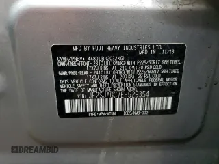 2014 Subaru Forester Premium with VIN JF2SJAGC7EH529354, listed as a Copart auction lot 46778865 with 187,302 mi miles and Non Repairable. Bid and sale history available at DreamBid. Image 15.