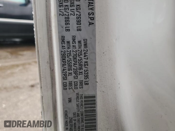 2018 Ram ProMaster City Cargo Tradesman with VIN ZFBERFAB4J6H40878, listed as a Copart auction lot 49410505 with 192,038 mi miles and Salvage Title. Bid and sale history available at carsss.com. Image 14.