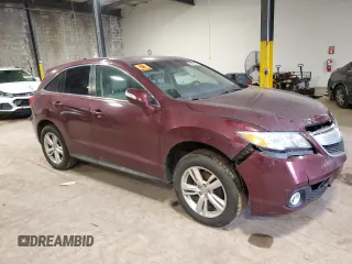 2015 Acura RDX Tech Pkg with VIN 5J8TB4H5XFL019498, listed as a Copart auction lot 46613575 with 0 mi miles and Salvage Title. Bid and sale history available at carsss.com. Image 4.